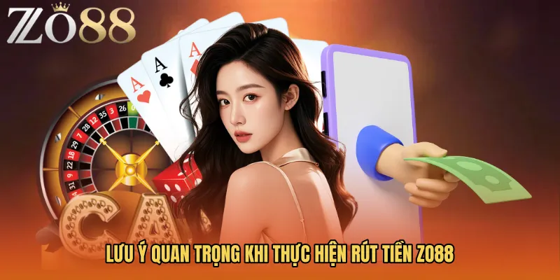 Lưu ý quan trọng khi thực hiện Rút tiền ZO88