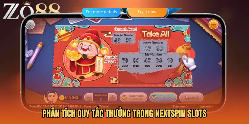 Phân tích quy tắc thưởng trong NextSpin Slots